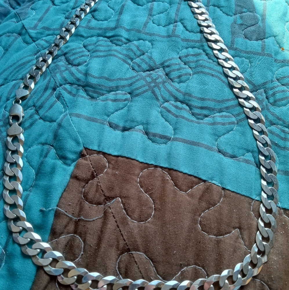 Men's solid silver heavy chain